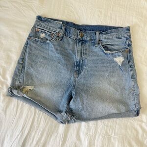 GAP Light Blue Distressed Jean Shorts